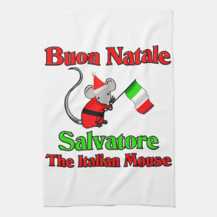 Buon Natale Salvatore The Italian Mouse Towel
