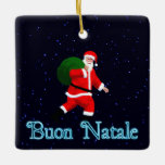 Buon Natale - Santa Claus Ceramic Ornament