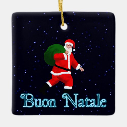Buon Natale _ Santa Claus Ceramic Ornament