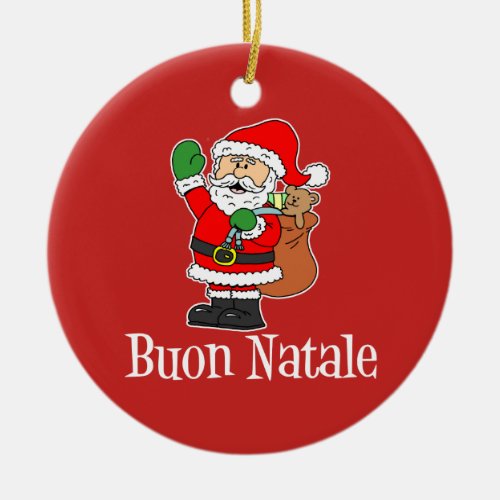 Buon Natale Santa Ornament