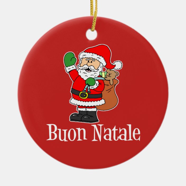 Buon Natale Santa Ornament | Zazzle.com