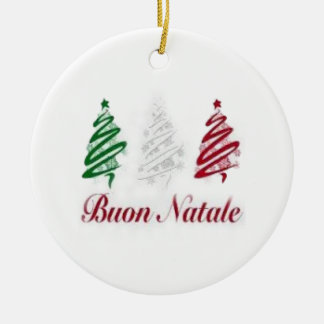 Buon Natale Tri Color Christmas Ornament