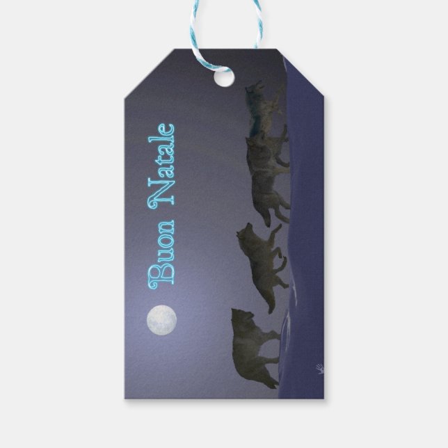 Buon Natale - Wolf Pack Gift Tags (Front)