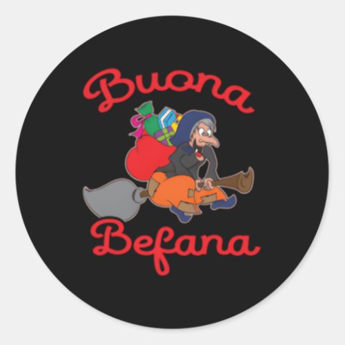 Buona Befana Italian Epiphany Classic Round Sticker