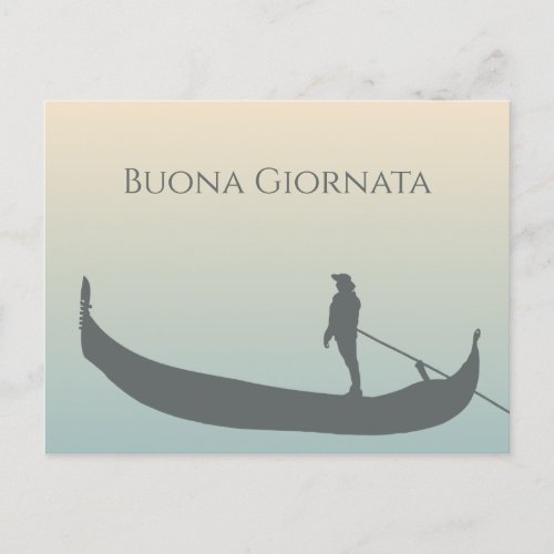 Buona Giornata Italian Gondola at Sunset Postcard