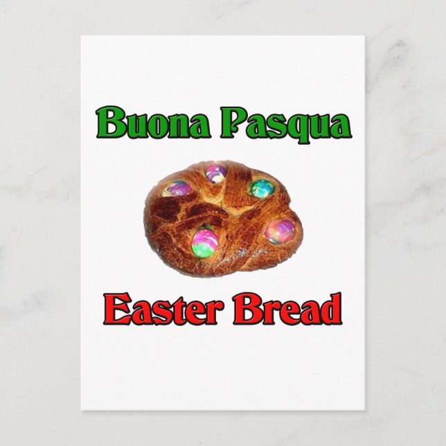 Buona Pasqua Easter Bread Holiday Postcard (Front)