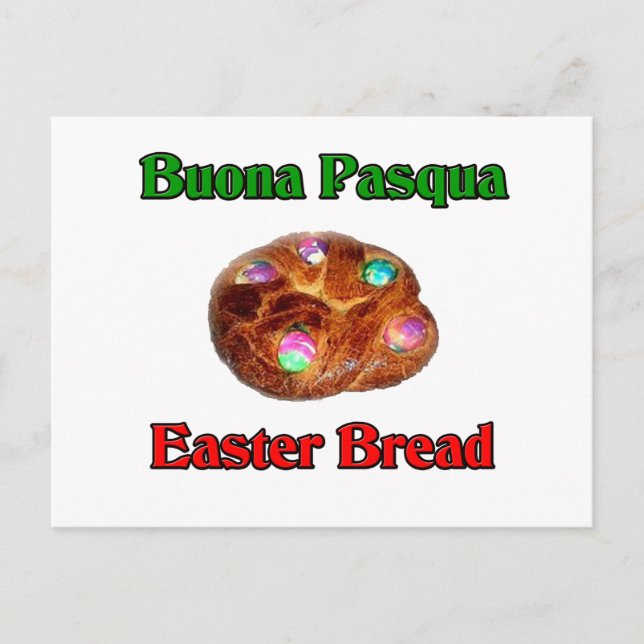 Buona Pasqua Easter Bread Holiday Postcard (Front)