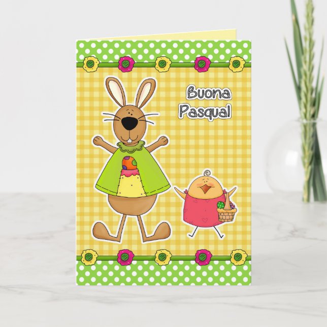 Buona Pasqua Easter Card in Italian (Front)