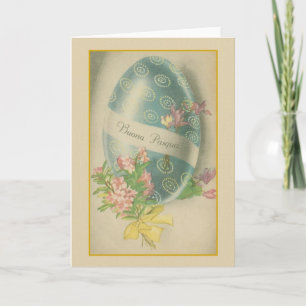 Buona Pasqua Italian Easter Egg Greeting Card
