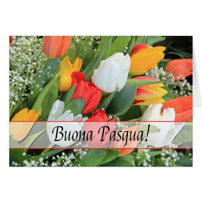 Buona Pasqua Italian Happy Easter Cards (Front Horizontal)