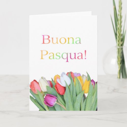 Buona Pasqua Italian Happy Easter Holiday Card