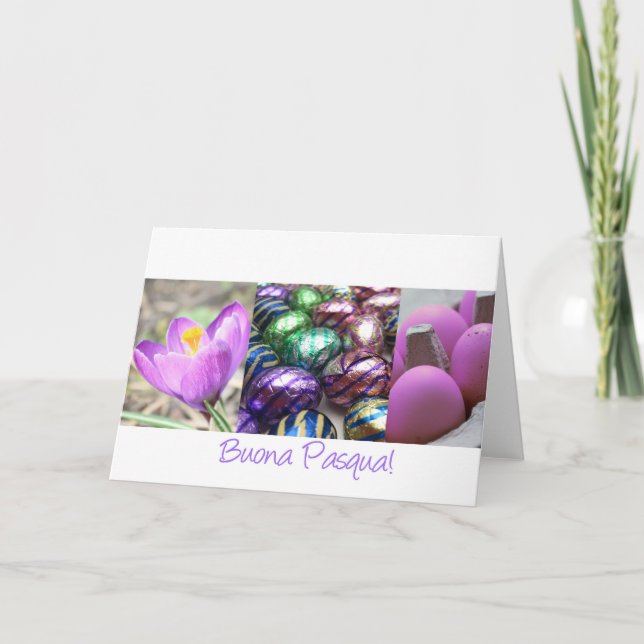 Buona Pasqua Italian Happy Easter Holiday Card (Front)