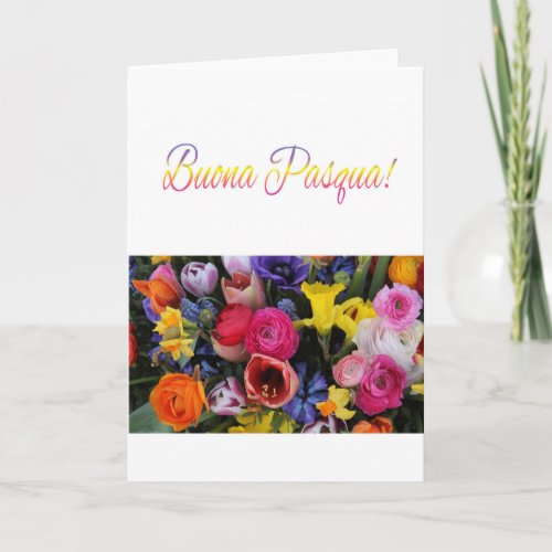 Buona Pasqua Italian Happy Easter Holiday Card