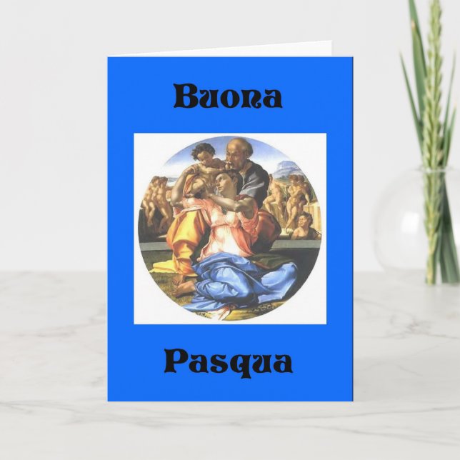 BuonaPasqua - Happy Easter Italian Style Holiday Card (Front)