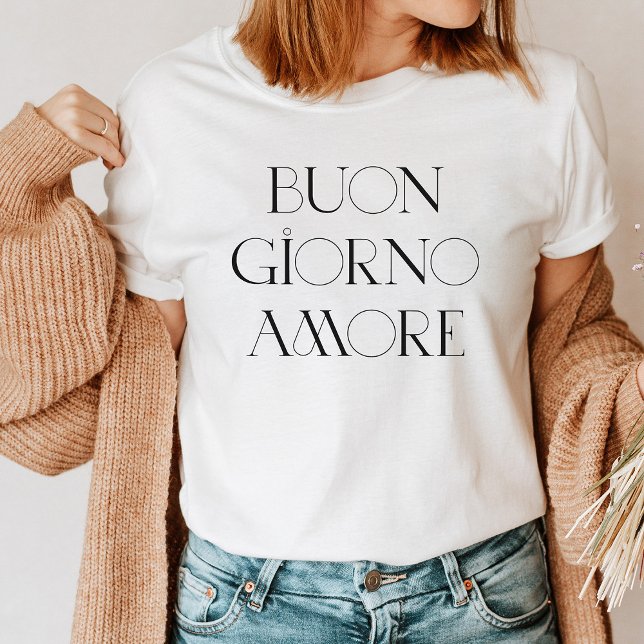 Buongiorno Amore | Stylish Italian Modern Script Tri-Blend Shirt (Creator Uploaded)