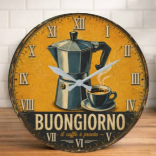 Buongiorno Coffee  Large Clock