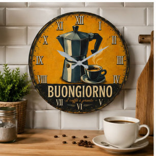 Buongiorno Coffee Large Clock