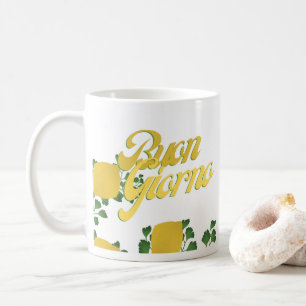 BuonGiorno Italian Hello Retro Typography Coffee Mug