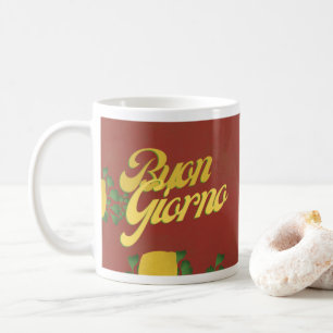 BuonGiorno Italian Hello Retro Typography Coffee Mug