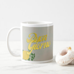 BuonGiorno Italian Hello Retro Typography Coffee Mug