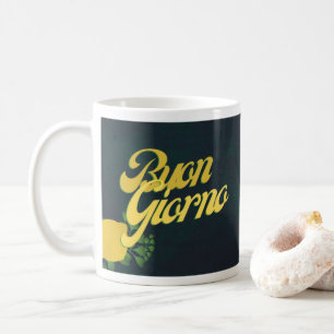 BuonGiorno Italian Hello Retro Typography Coffee Mug