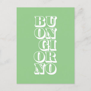 buongiorno, italian text postcard