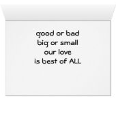BUONO CATTIVO GRANDE PICCOLO-ITALIAN LOVE MEANING (Inside Horizontal (Bottom))