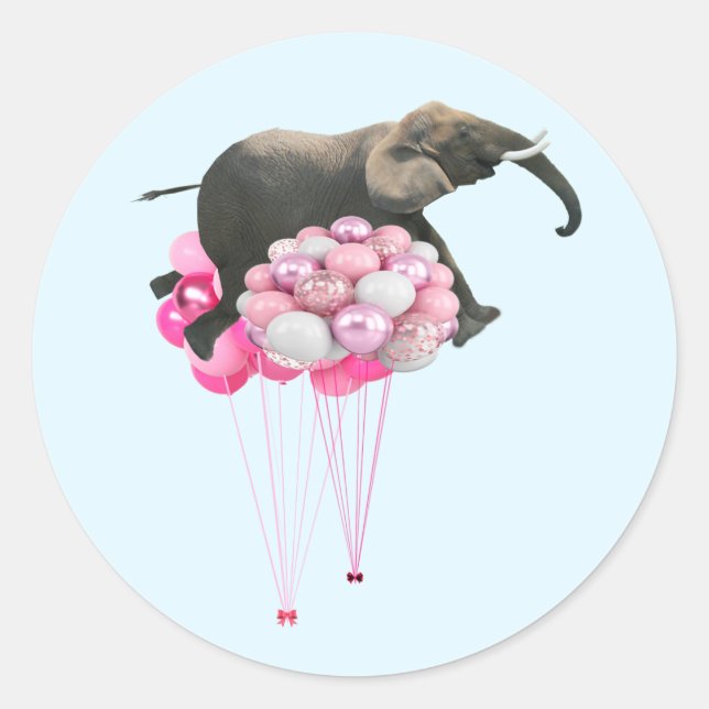 Buoyant Elephant Blue Sticker (Front)