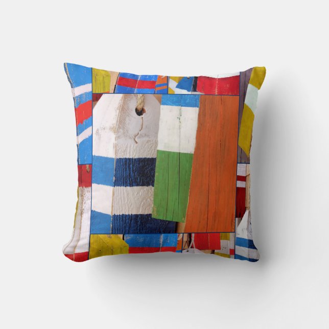 Buoys Throw Pillow (Front)