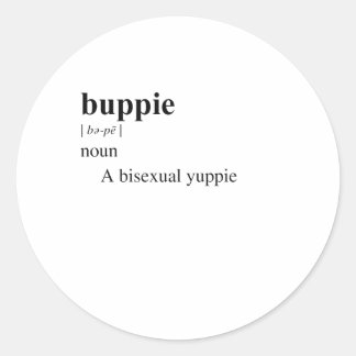 BUPPIE CLASSIC ROUND STICKER