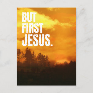 BUR FIRST JESUS NATURE MORNING SUNRISE POSTCARD