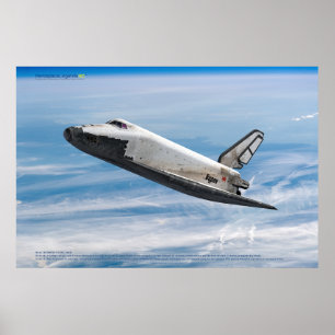 Buran: Legendary Soviet Shuttle in Flight Poster