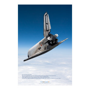 Buran Shuttle: Majestic Atmospheric Descent Poster
