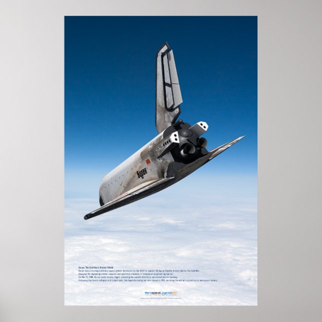 Buran Shuttle: Majestic Atmospheric Descent Poster (Front)