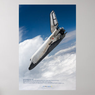 Buran Shuttle: Majestic Atmospheric Descent Poster