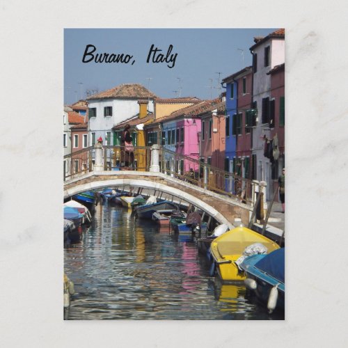 Burano Bridge Postcard