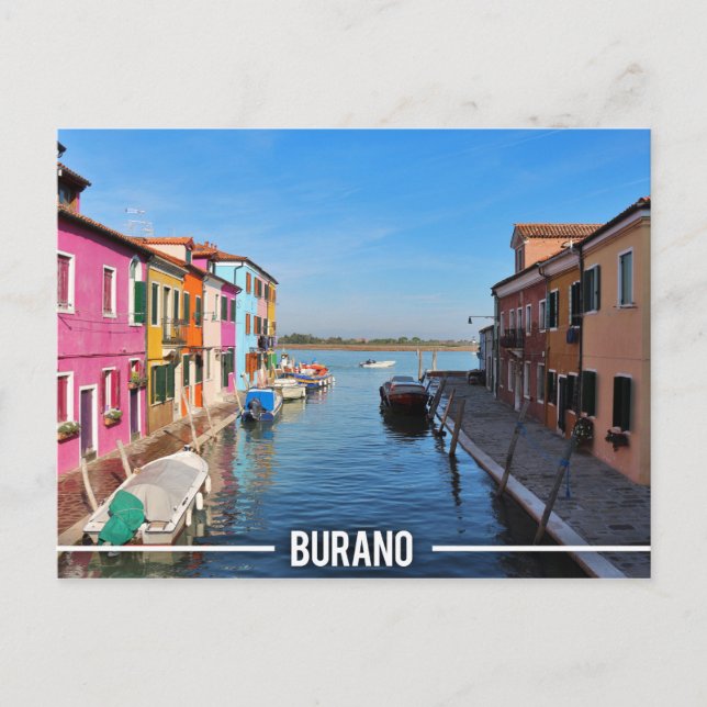 Burano Colorful Houses Postcard (Front)