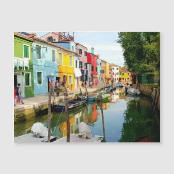 Burano Island Near Venice  Rainbow Houses In Italy by inspirationzstore at Zazzle