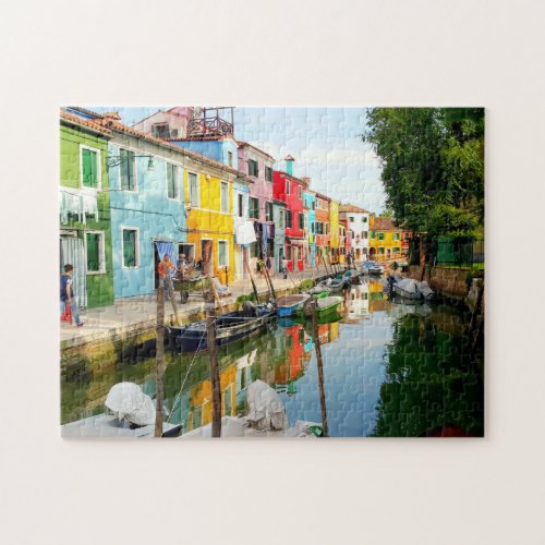 Burano island near Venice Rainbow Houses in Italy Jigsaw Puzzle