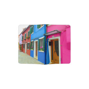 Burano Italy Buildings Passport Holder