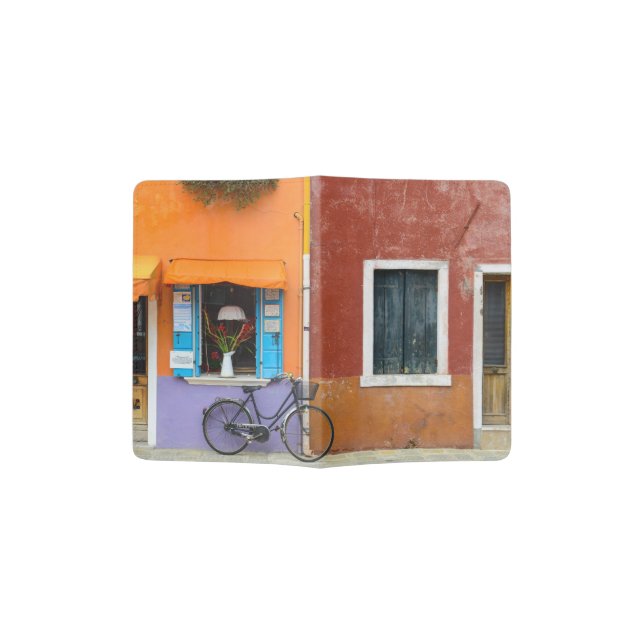 Burano Italy Buildings Passport Holder (Opened)