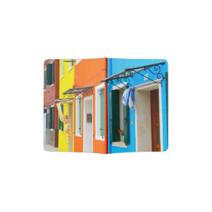 Burano Italy Buildings Passport Holder