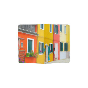 Burano Italy Buildings Passport Holder