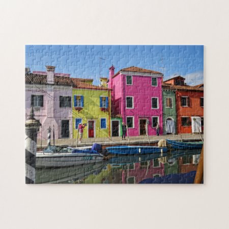 Burano Italy Canal Ii Jigsaw Puzzle