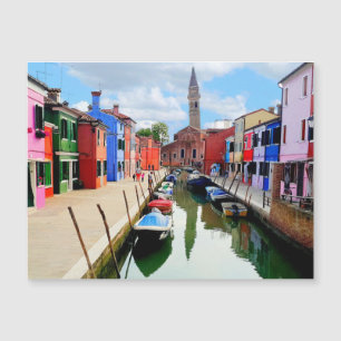 Burano, Italy Italian Colorful Houses & Boat Canal