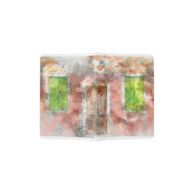 Burano Italy near Venice Italy Passport Holder (Opened)