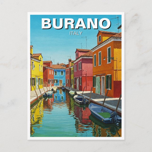 Burano Italy Postcard (Front)
