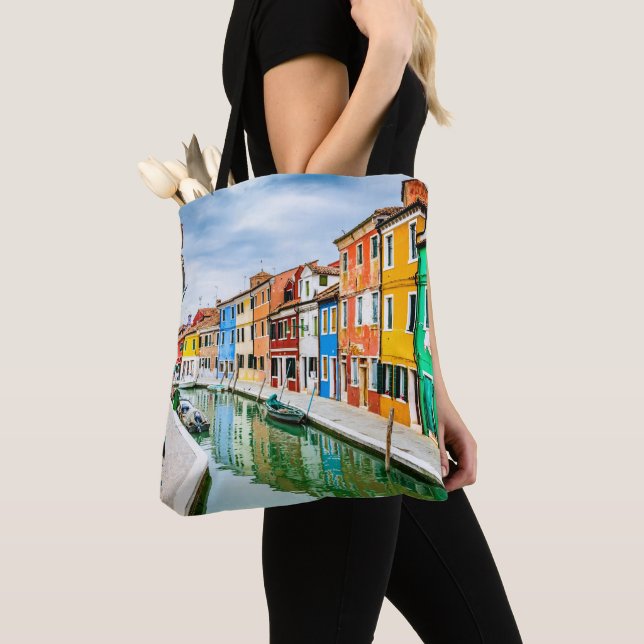 Burano, Italy Tote Bag (Close Up)