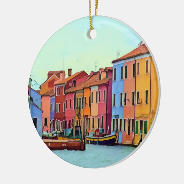 BURANO - Venetian Lagoon Venice - Burano Ceramic Ornament (Left)
