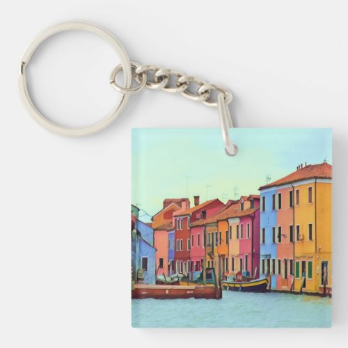 BURANO _ Venetian Lagoon Venice _ Burano Keychain